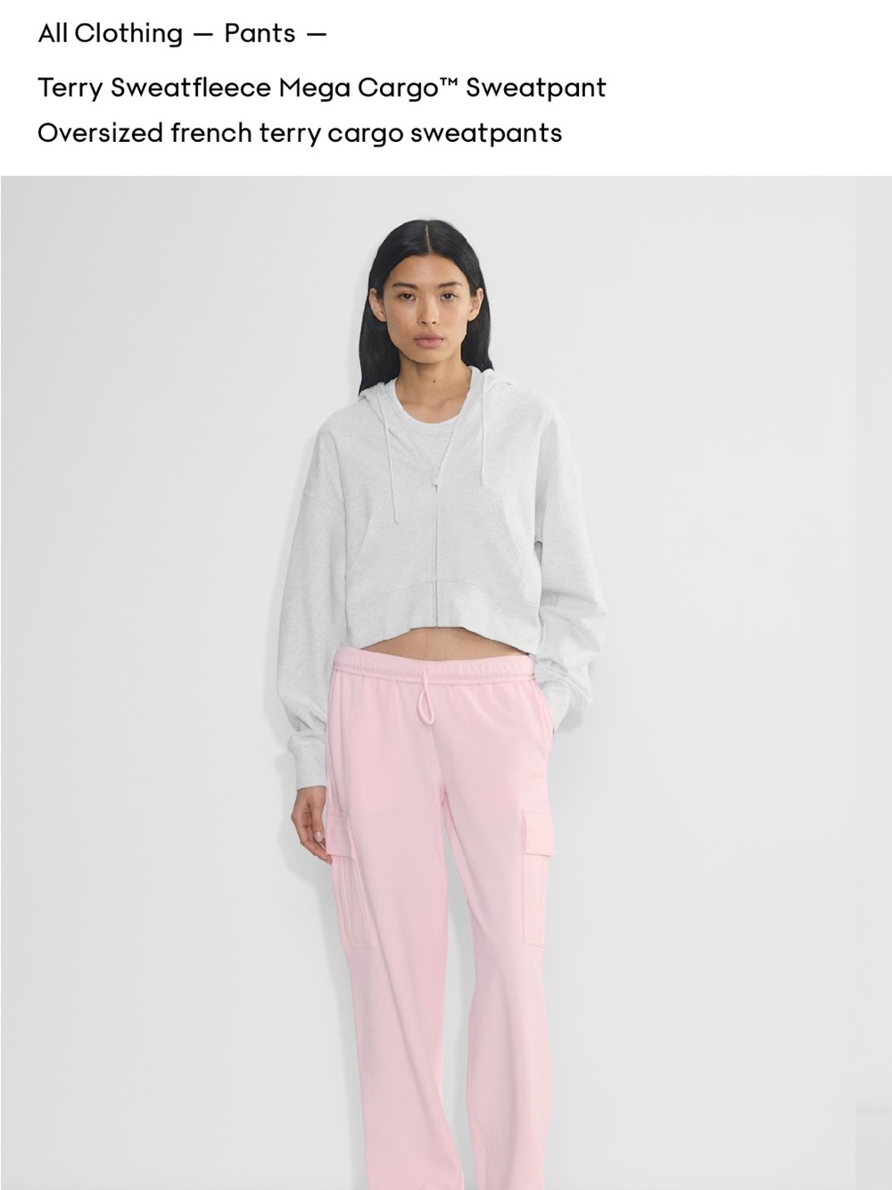 Aritzia Terry Mega Cargo Sweatpants XS